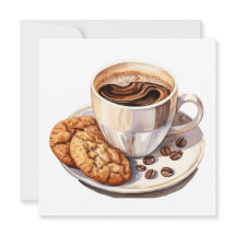 Kaffe- och cookies-anteckningskort