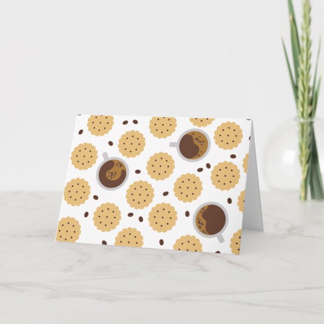 Kaffe och cookies kort (Framsida)