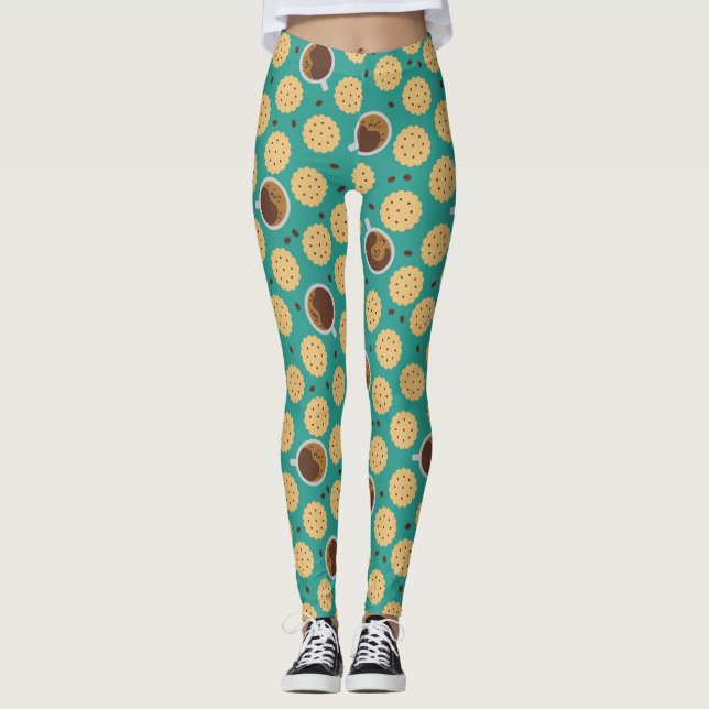 Kaffe och cookies leggings (Framsida)