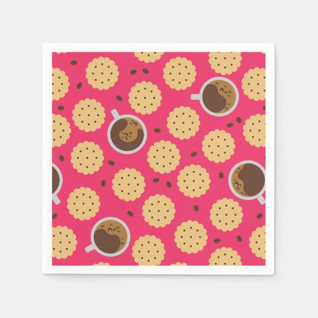 Kaffe och cookies pappersservett (Framsidan)