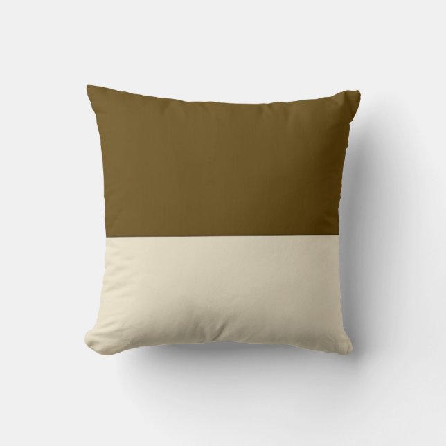 Kaffe- och Cream Block Art Cushion Kudde (Framsida)