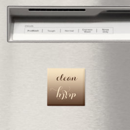 Kaffe och Cream Clean eller Dirty Dishwasher Magne Magnet