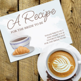 Kaffe och croissanter Bröllopsdusch Recept Tilläggskort
