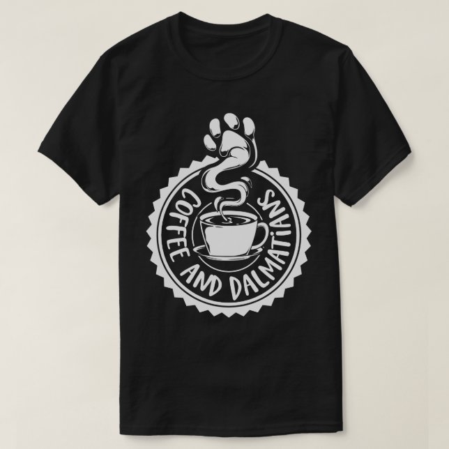 Kaffe och Dalmatier Dalmatien T Shirt (Design framsida)