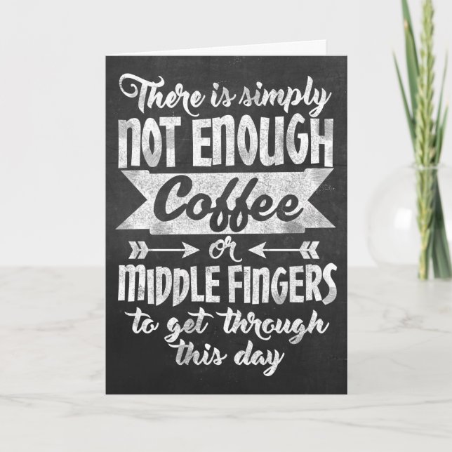 Kaffe och den roliga svart tavlatypografin för kort (Framsida)