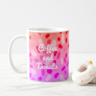 Kaffe och donötter, flerfärgad, frammatningsdesign kaffemugg