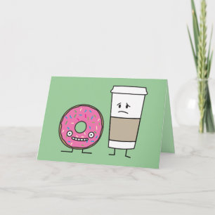 Kaffe och Donut Tack Kort