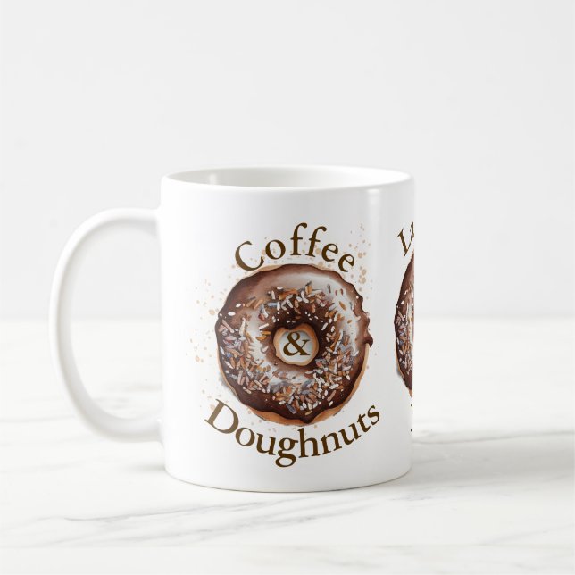 Kaffe- och Doughnut-personlig Kaffemugg (Vänster)