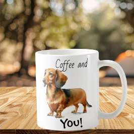 Kaffe och du! Dachshund Cute Kaffemugg