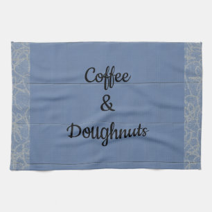 Kaffe och dubbelmorötter kökshandduk