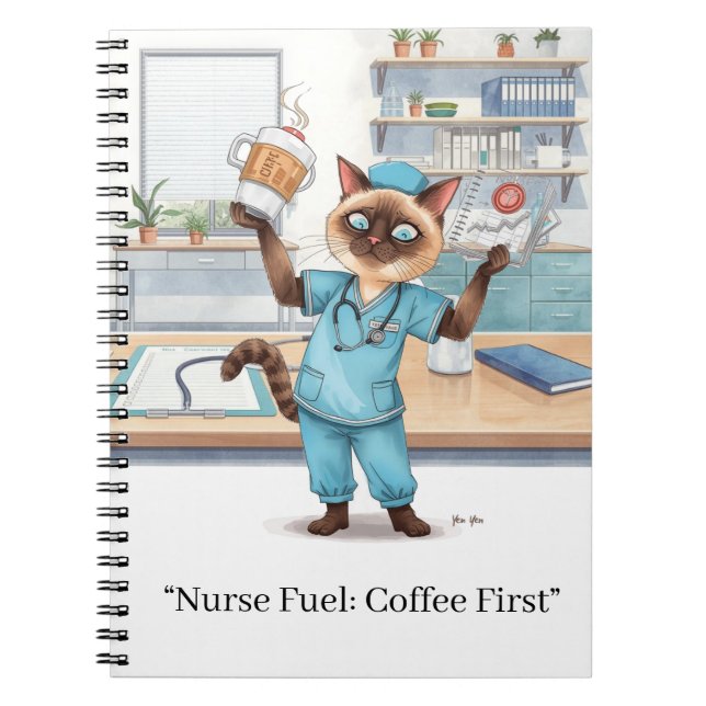 Kaffe och EGEN TEXT Anteckningsbok (Framsidan)