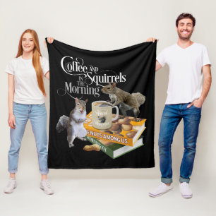 Kaffe och ekorrar - Lungekorre Älskare Ull Fleecefilt