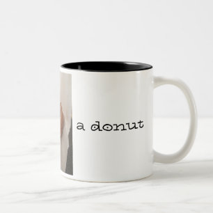 Kaffe och en munkmugg Två-Tonad mugg