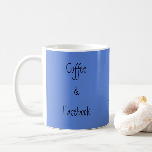 Kaffe och Facebook Kaffemugg (Med munk)