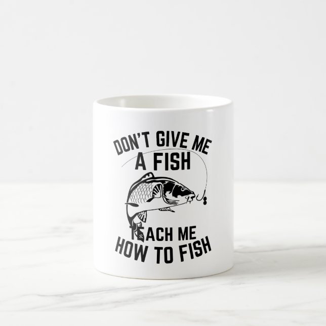 Kaffe och fiske - Perfekt Mugg för Vinkelt (Center)