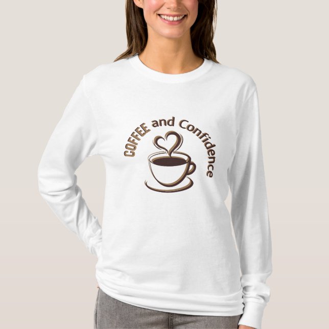 Kaffe och förtroende t shirt (Framsida)
