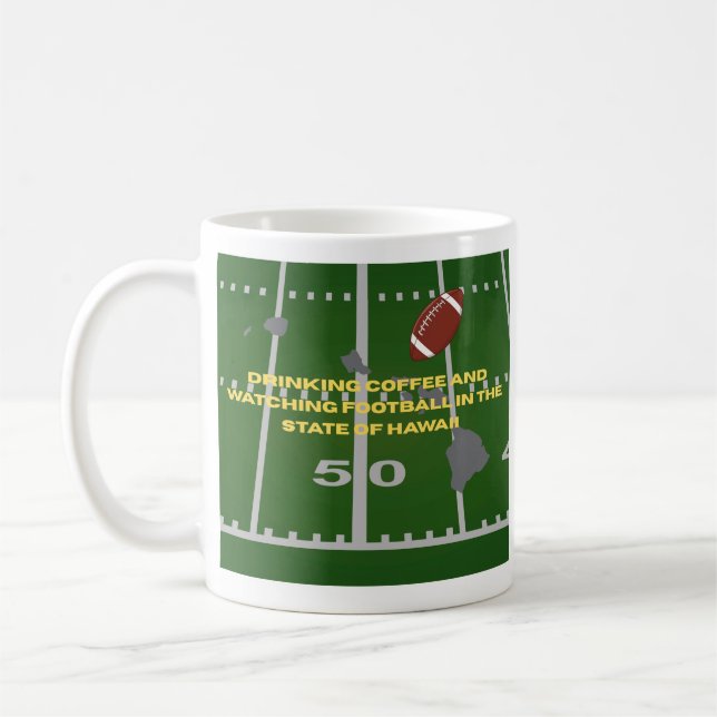 Kaffe och fotboll på Hawaii  Kaffemugg (Vänster)