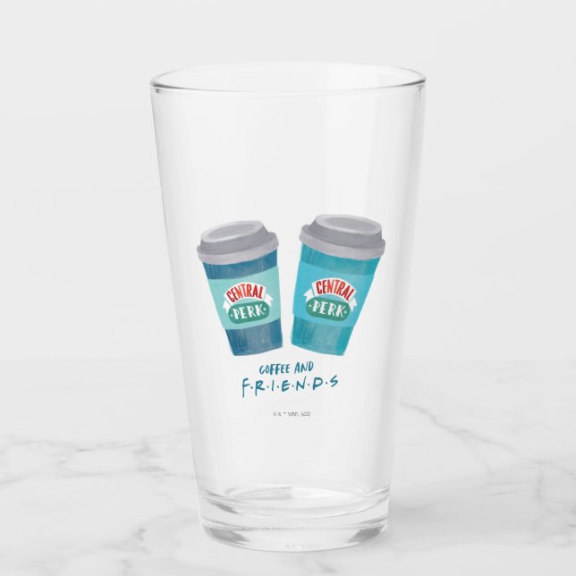 Kaffe och FRIENDS™ Glaskopp (Framsida)