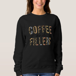 Kaffe och fyllnadsmaterial leopard Mönster-injekto T Shirt
