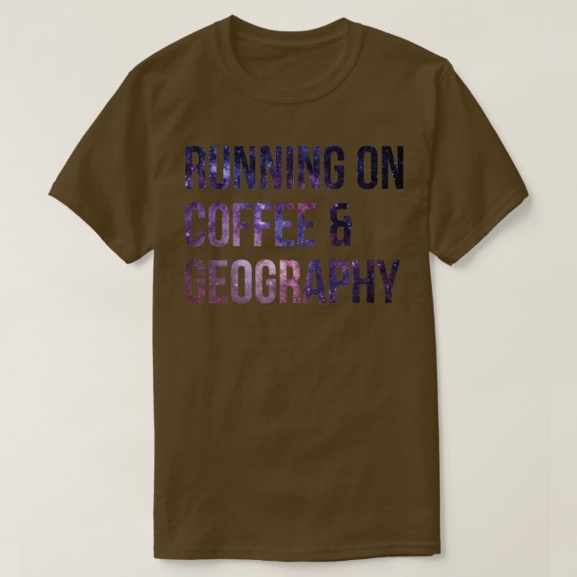Kaffe och geografi t shirt (Design framsida)