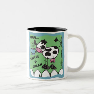 Kaffe och gräsklipp Två-Tonad mugg