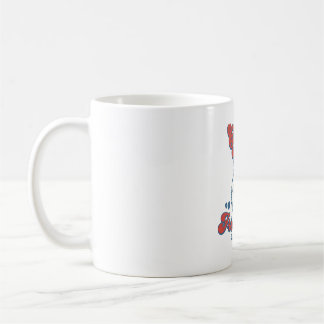Kaffe och grodor Hundillustration Kaffemugg