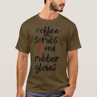 Kaffe- och gummihandskar 3 t shirt