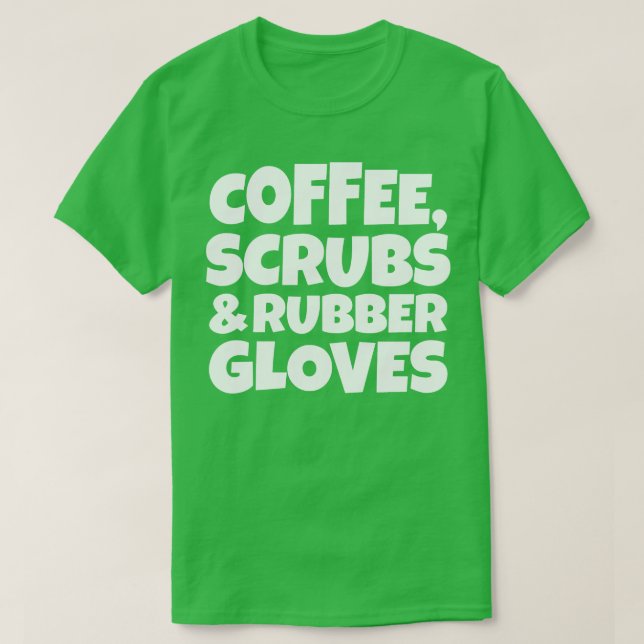 Kaffe- och gummihandskar 3 t shirt (Design framsida)