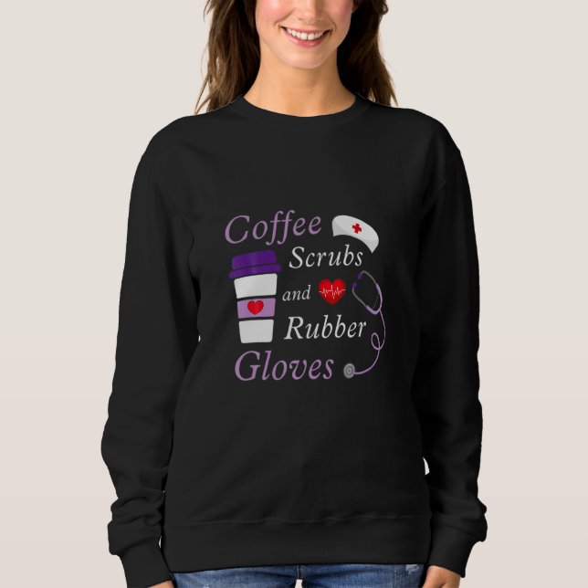 Kaffe- och gummihandskar för medicinskt bruk t shirt (Framsida)