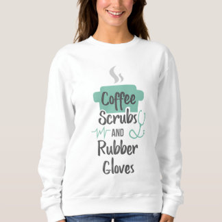 Kaffe och gummihandskar för sjuksköterskor t shirt