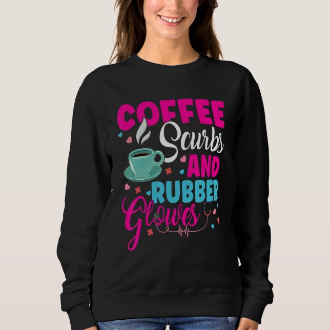 Kaffe- och gummihandskar från Doktor T Shirt (Framsida)