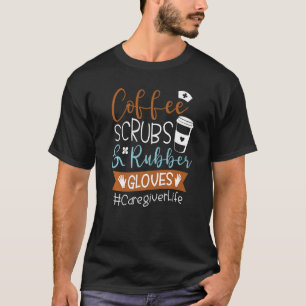 Kaffe- och gummihandskar samt lever- och fortplant t shirt