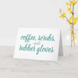 Kaffe- och gummihandskar, sjukförsäkring kort