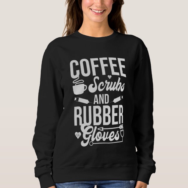 Kaffe- och gummihandskar t shirt (Framsida)