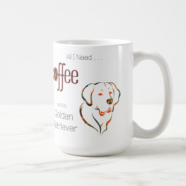 Kaffe och gyllene livsmedel kaffemugg (Höger)