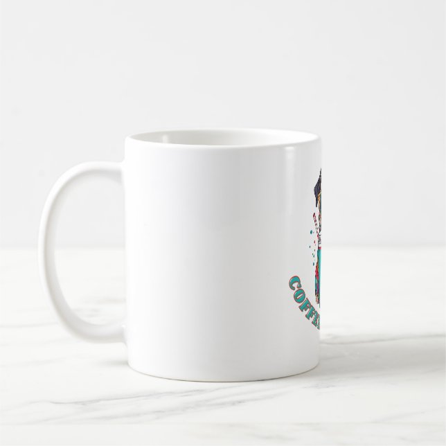 Kaffe och Hund T-frakt - för Hund av laovkaffe Kaffemugg (Vänster)