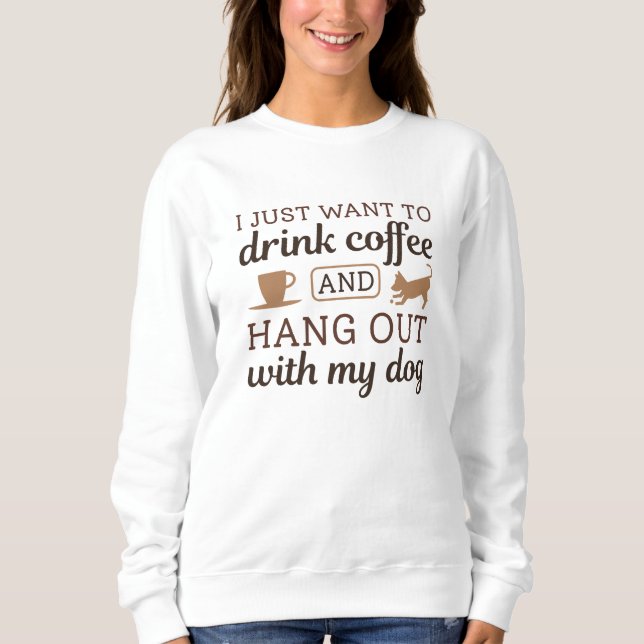 Kaffe och Hund T Shirt (Framsida)