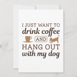 Kaffe och Hund Tack Kort