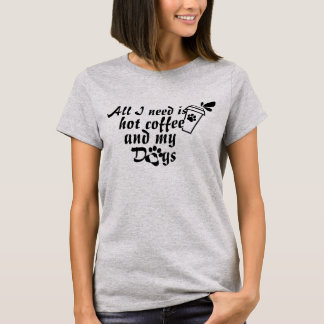 Kaffe- och hundälskar-te - Rolig hundmamma-tröja T Shirt