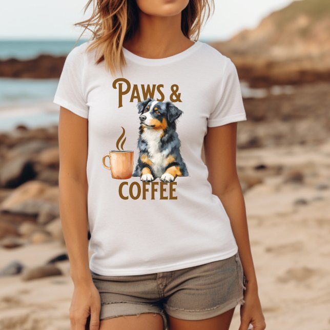 Kaffe och Hundar Bernese Mountain Hund T Shirt (Skapare uppladdad)