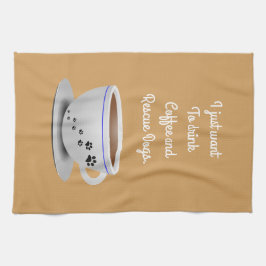 Kaffe- och hundkökshandduk kökshandduk