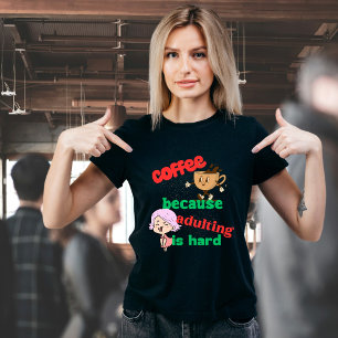 Kaffe och inredning av T-shirt