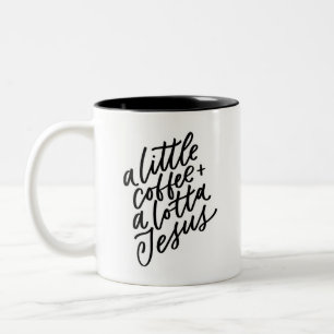 Kaffe och Jesus Två-Tonad Mugg