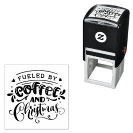 Kaffe- och julfärgat gummi Frimärke Självfärgande Stämpel