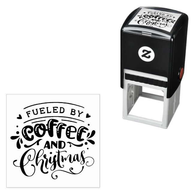 Kaffe- och julfärgat gummi Frimärke Självfärgande Stämpel (In Situ)