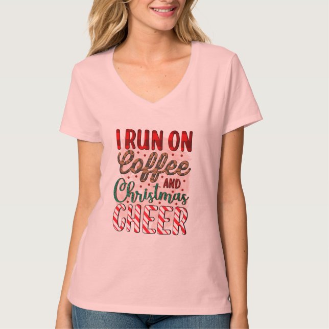 Kaffe- och julkaffepersonal, bulkvara t shirt (Framsida)