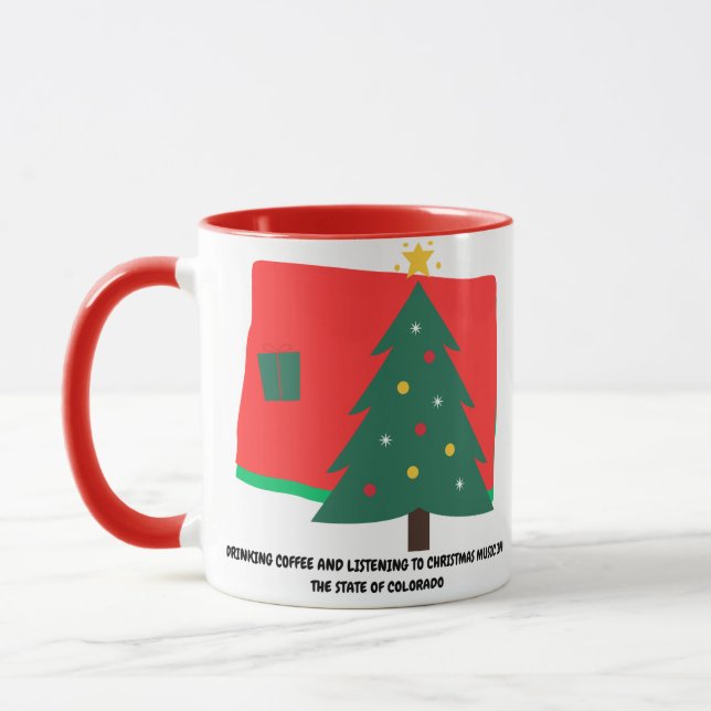 Kaffe och julmusik i Colorado  Mugg (Vänster)
