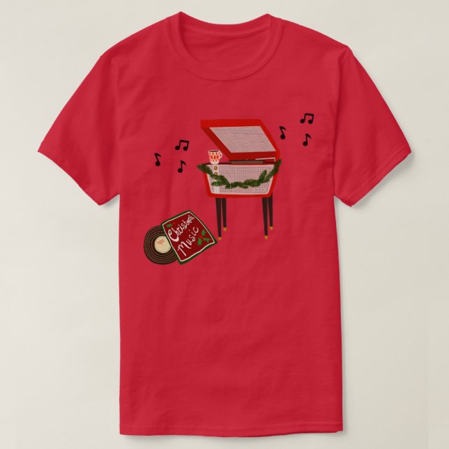 Kaffe- och julmusik t shirt (Design framsida)