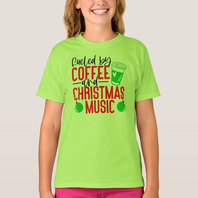Kaffe- och julmusik t shirt (Framsida)