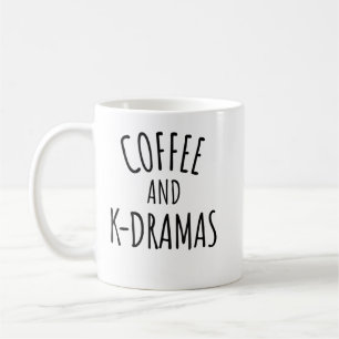 Kaffe och K-Drama Älskare T-Shirt Kaffemugg